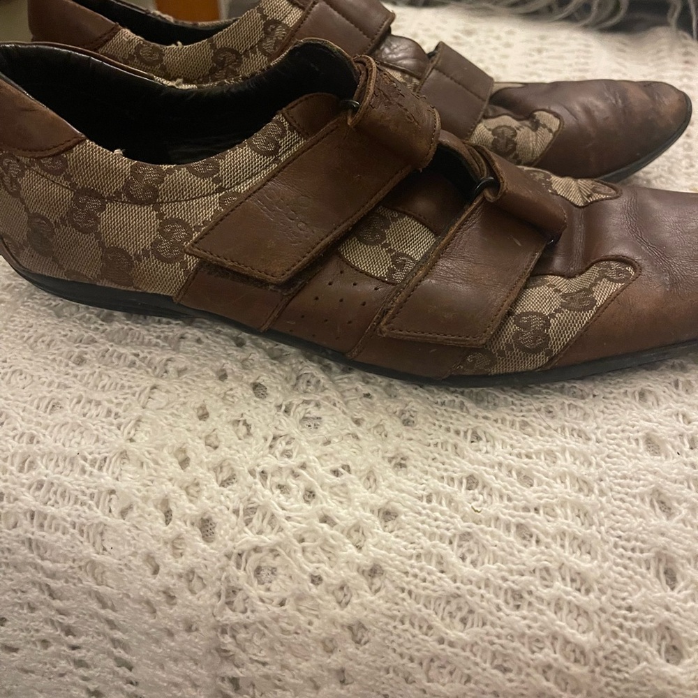 Gucci Brown Leather Loafers Slip-Ons